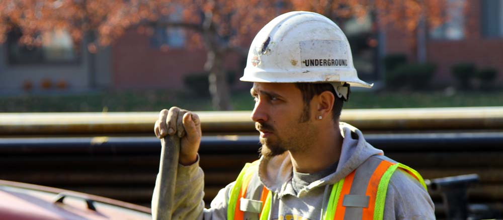 UCI employee with personal protective equipment
